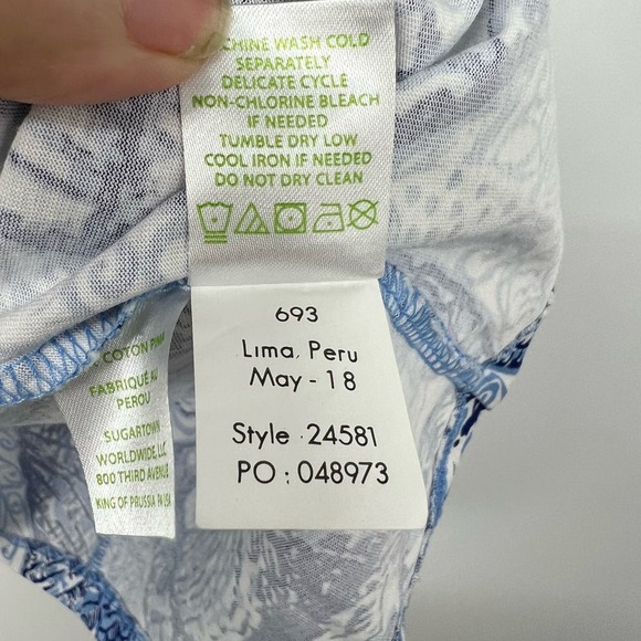 Lilly Pulitzer Amina V-Neck Swing Dress Women's Size XXS Blue Peri Pop Up Shells - Picture 8 of 8